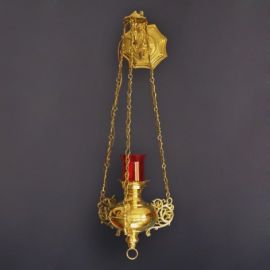 Lampa wieczna mosiężna, wisząca - LAMPKI WIECZNE