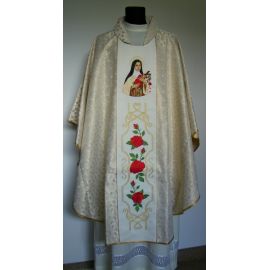 Ornat haftowany św. Teresa od Dzieciątka Jezus - zdjęcie 2 - Ornat haftowany św. Teresa od Dzieciątka Jezus