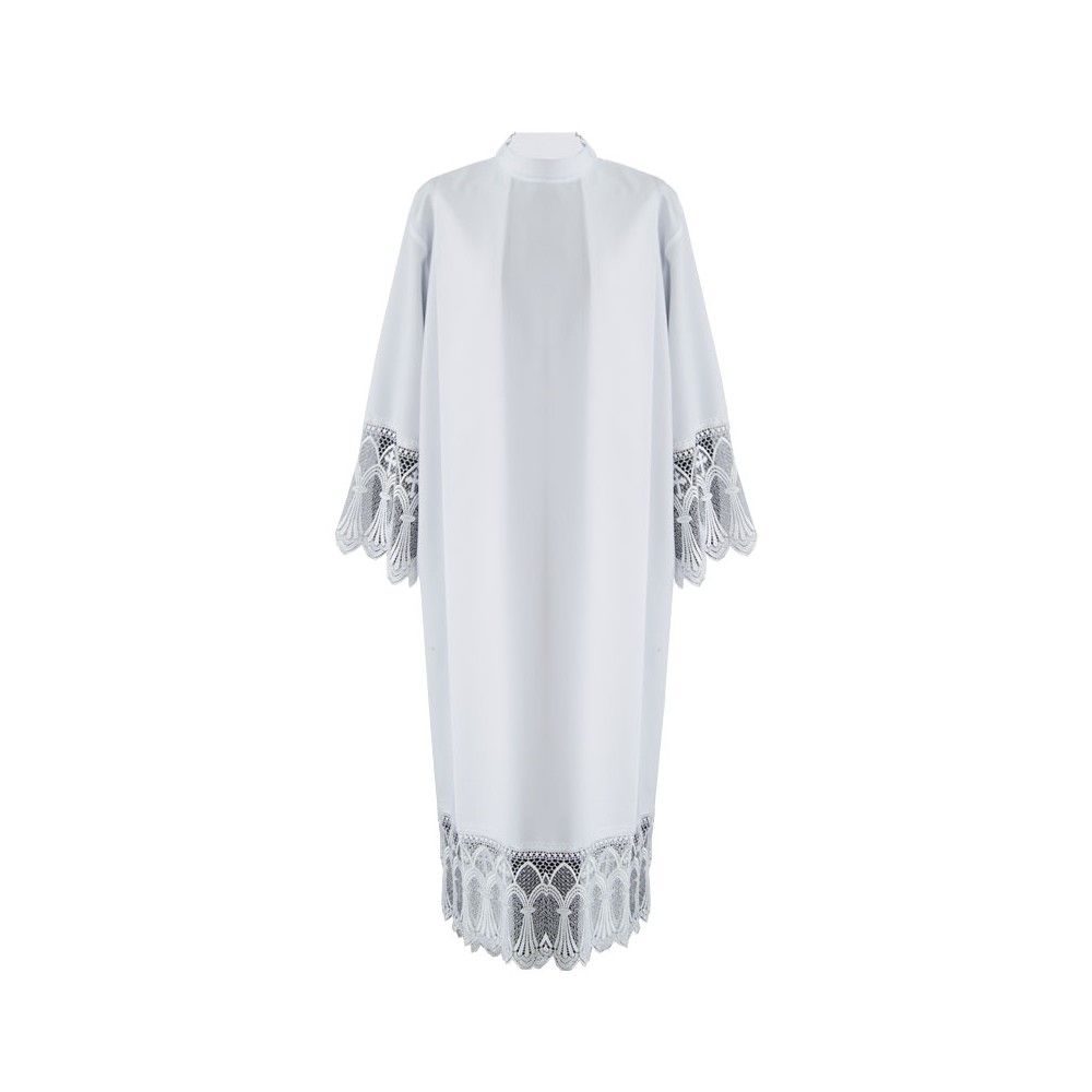 Alba kapłańska z gipiurą wzór krzyżykowy