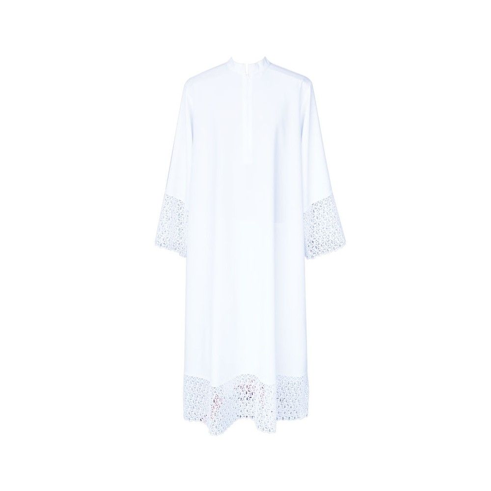 Alba kapłańska z ozdobną koronką 182 cm