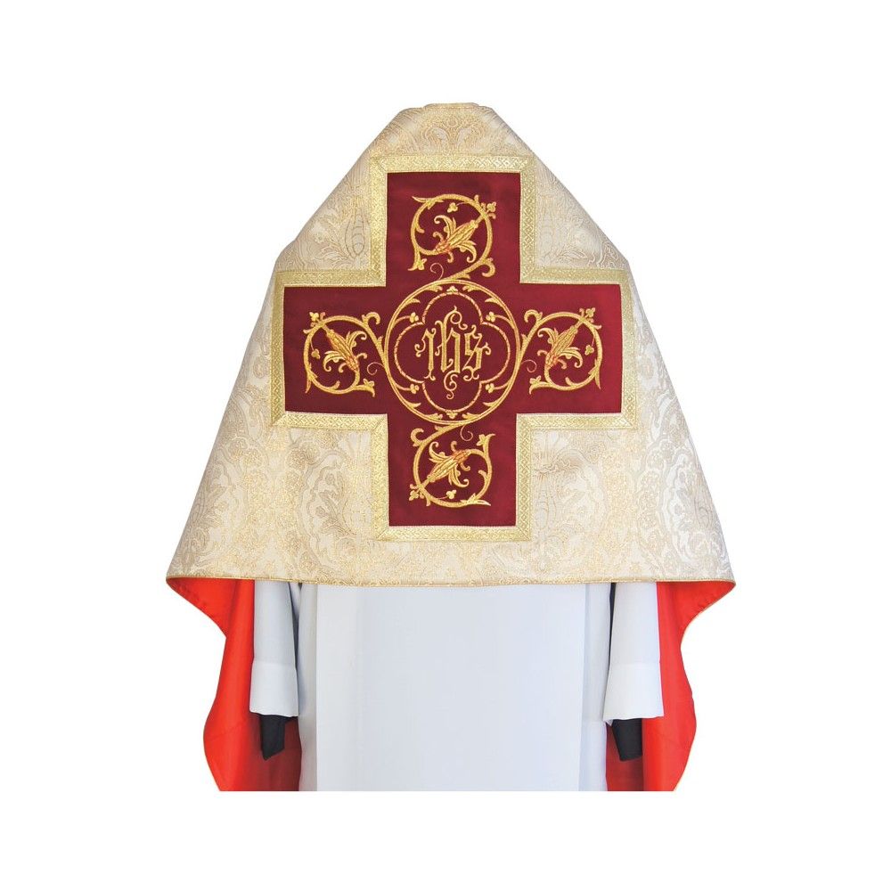 Welon liturgiczny - wzór złoty IHS (30)