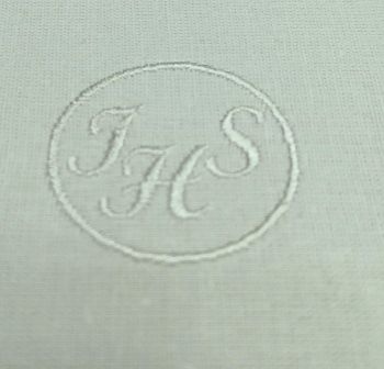 Puryfikaterz biały IHS hostia w kole - 100% bawełna - zdjęcie 2 - Puryfikaterz biały IHS hostia