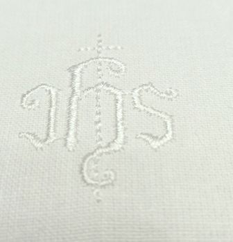 Puryfikaterz biały IHS wzór gotycki - 100% bawełny - zdjęcie 2 - Puryfikaterz - 100 % bawełna