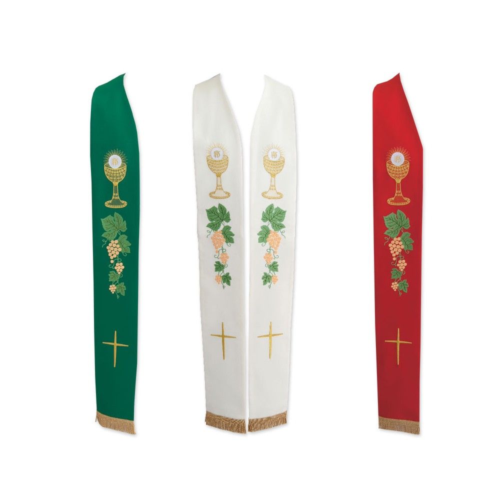 Stuła kapłańska eucharystyczna - 3 kolory