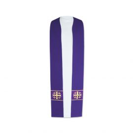 Stuła kapłańska - Krzyż Jerozolimski (1) - EUCHARYSTYCZNE - Nowość