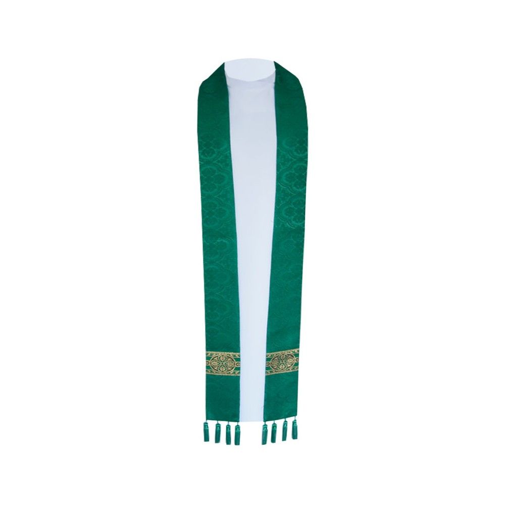 Stuła kapłańska z chwostami, żakard (kolory liturgiczne) - zdjęcie 4 - Stuła kapłańska z chwostami, żakard (kolory liturgiczne)