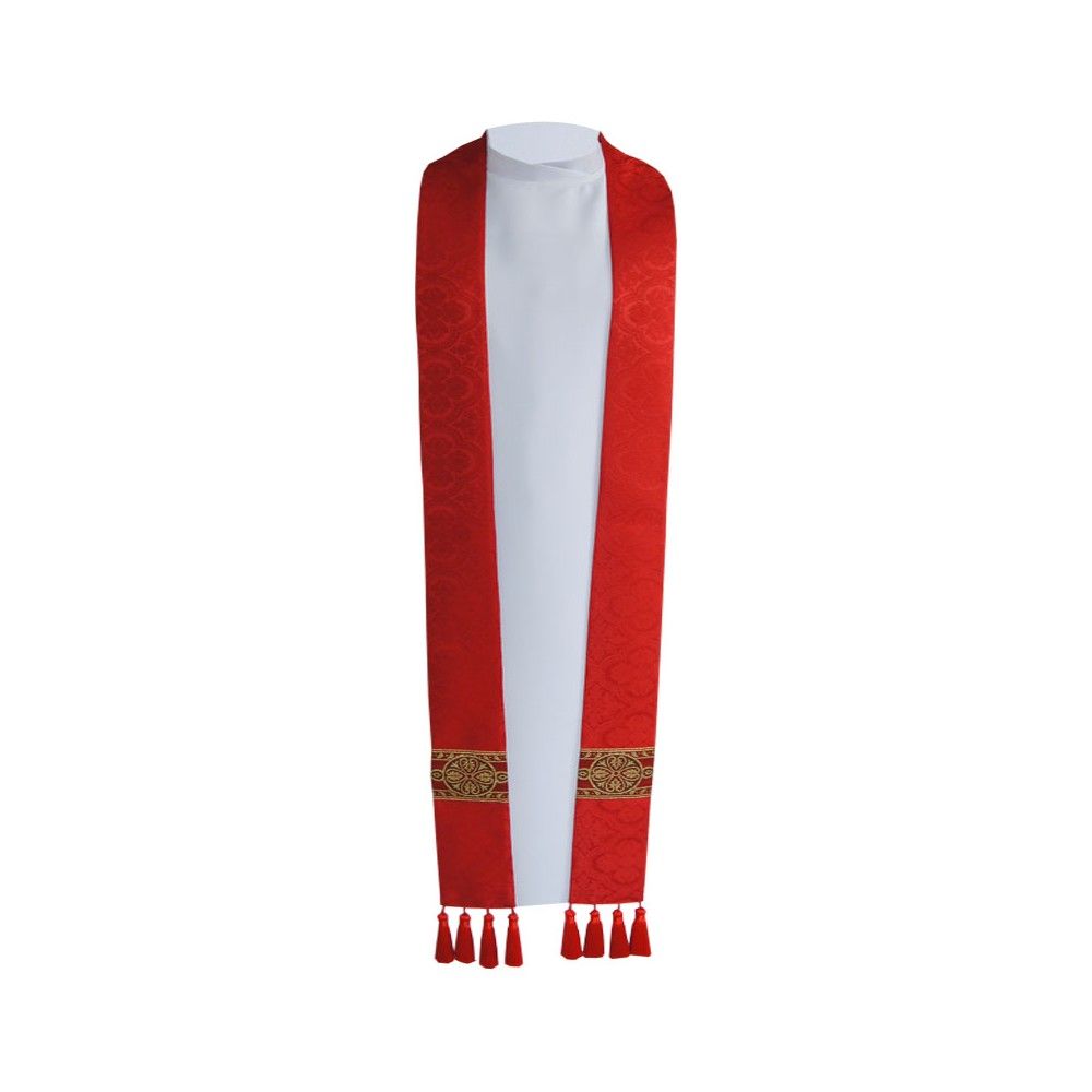 Stuła kapłańska z chwostami, żakard (kolory liturgiczne) - zdjęcie 6 - Stuła kapłańska z chwostami, żakard (kolory liturgiczne)