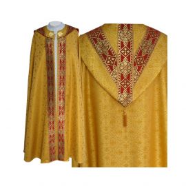 Kapa Semi-Gotycka (kolory liturgiczne) - tkane pasy, żakard (26) - zdjęcie 3 - Kapa Semi-Gotycka - tkane pasy, żakard (26)