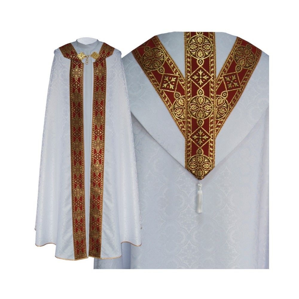 Kapa Semi-Gotycka (kolory liturgiczne) - tkane pasy, żakard (26) - zdjęcie 6 - Kapa Semi-Gotycka - tkane pasy, żakard (26)