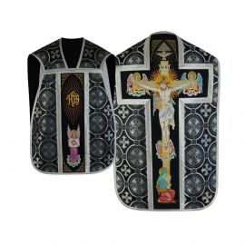 Ornat rzymski haftowany - Chrystus na krzyżu (19) - ORNATY NA WIELKI POST - Nowość