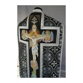 Ornat rzymski haftowany - Chrystus na krzyżu (19) - zdjęcie 6 - Ornat rzymski haftowany - Chrystus na krzyżu (19)