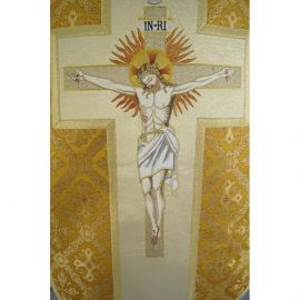 Ornat rzymski haftowany - Chrystus na krzyżu (20) - zdjęcie 5 - Ornat rzymski haftowany - Chrystus na krzyżu (20)
