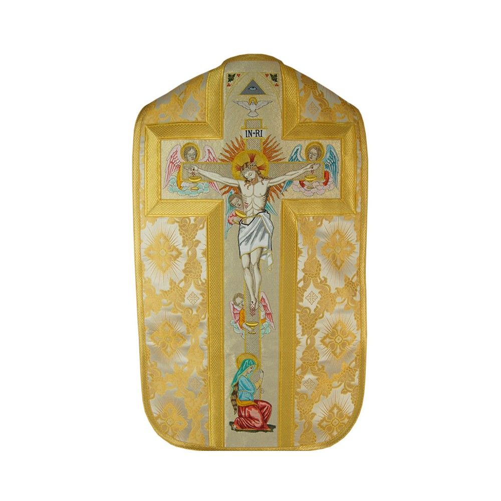 Ornat rzymski haftowany - Chrystus na krzyżu (21) - zdjęcie 3 - Ornat rzymski haftowany - Chrystus na krzyżu (21)