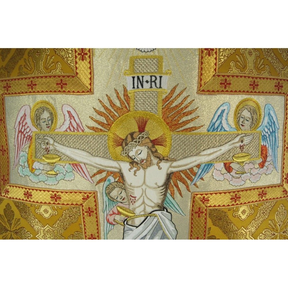 Ornat rzymski haftowany - Chrystus na krzyżu (22) - zdjęcie 3 - Ornat rzymski haftowany - Chrystus na krzyżu (22)
