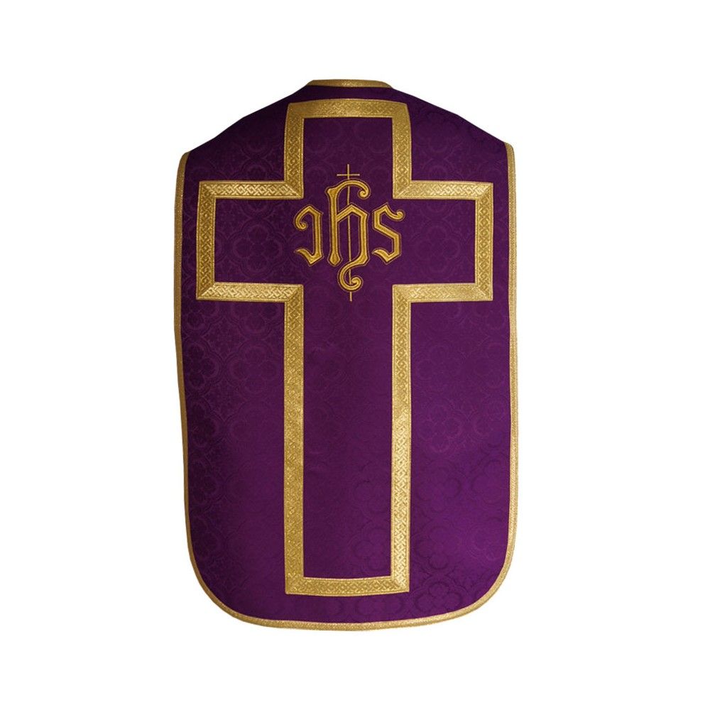 Ornat rzymski IHS - kolory liturgiczne, żakard (29) - zdjęcie 3 - Ornat rzymski - kolory liturgiczne, żakard (29)