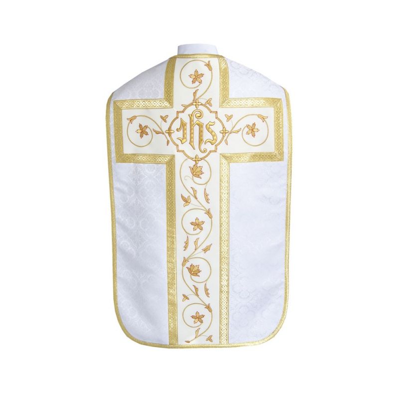 Ornat rzymski IHS - kolory liturgiczne, żakard (34) - Ornat rzymski IHS - kolory liturgiczne, żakard (34)