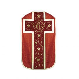 Ornat rzymski IHS - kolory liturgiczne, żakard (34) - zdjęcie 3 - Ornat rzymski IHS - kolory liturgiczne, żakard (34)