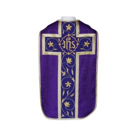 Ornat rzymski IHS - kolory liturgiczne, żakard (34) - zdjęcie 2 - Ornat rzymski IHS - kolory liturgiczne, żakard (34)