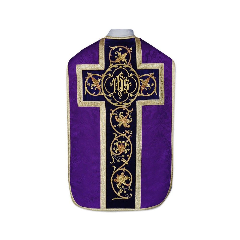 Ornat rzymski IHS - kolory liturgiczne, żakard (35) - zdjęcie 3 - Ornat rzymski IHS - kolory liturgiczne, żakard (34)