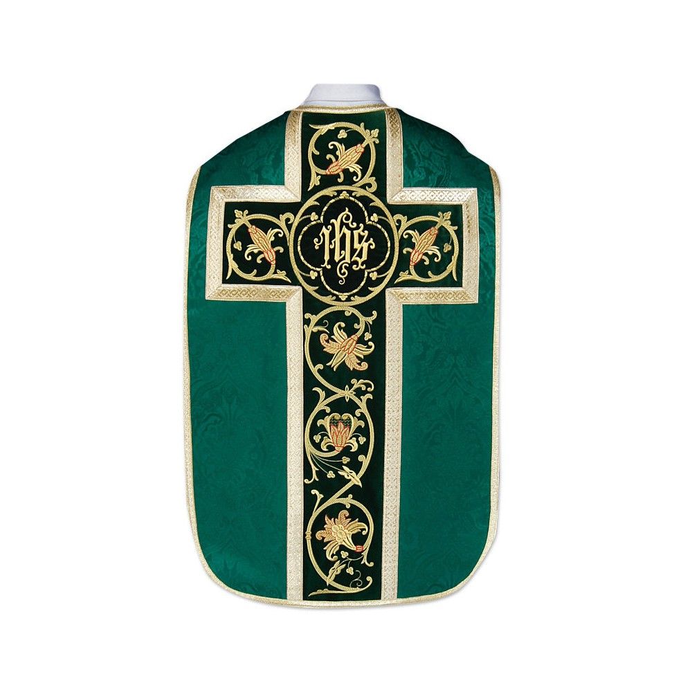 Ornat rzymski IHS - kolory liturgiczne, żakard (35) - zdjęcie 5 - Ornat rzymski IHS - kolory liturgiczne, żakard (34)