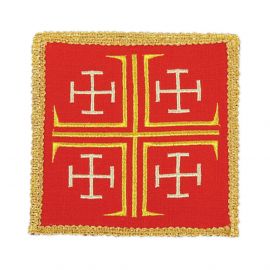 Palka haftowana czerwona - Krzyż Jerozolimski - kolor czerwony - Nowość