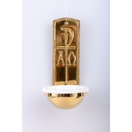 Kropielnica mosiężna Alfa i Omega - 25 cm - KROPIELNICE - Nowość