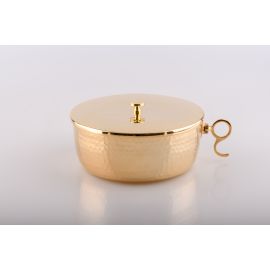 Puszka na komunikanty, pozłacana z zamknięciem - 7 cm - PUSZKI MSZALNE - Nowość