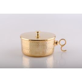 Puszka na komunikanty, pozłacana z zamknięciem - 6,5 cm - PUSZKI MSZALNE - Nowość