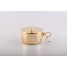 Puszka na komunikanty, pozłacana z zamknięciem - 5,5 cm - PUSZKI MSZALNE - Nowość