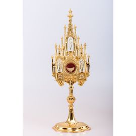 Monstrancja neogotycka 40 cm -  na hostię Ø 3 cm - MONSTRANCJE - Nowość