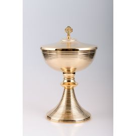Puszka na komunikanty, mosiężna , pozłacana - 24 cm (34) - PUSZKI MSZALNE - Nowość