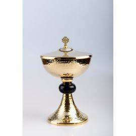 Puszka na komunikanty, mosiężna , pozłacana - 24 cm (61) - PUSZKI MSZALNE - Nowość
