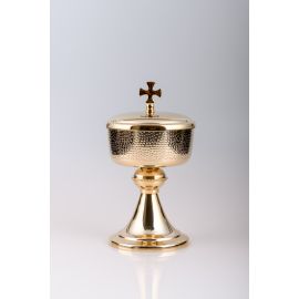 Puszka na komunikanty, mosiężna , pozłacana - 23 cm (30) - PUSZKI MSZALNE - Nowość