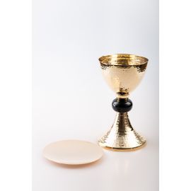 Kielich tłoczony, pozłacany + patena - 20 cm (60) - KIELICHY MSZALNE - Nowość