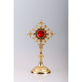 Relikwiarz pozłacany 25 cm - kamienie ozdobne (12) - RELIKWIARZE - Nowość