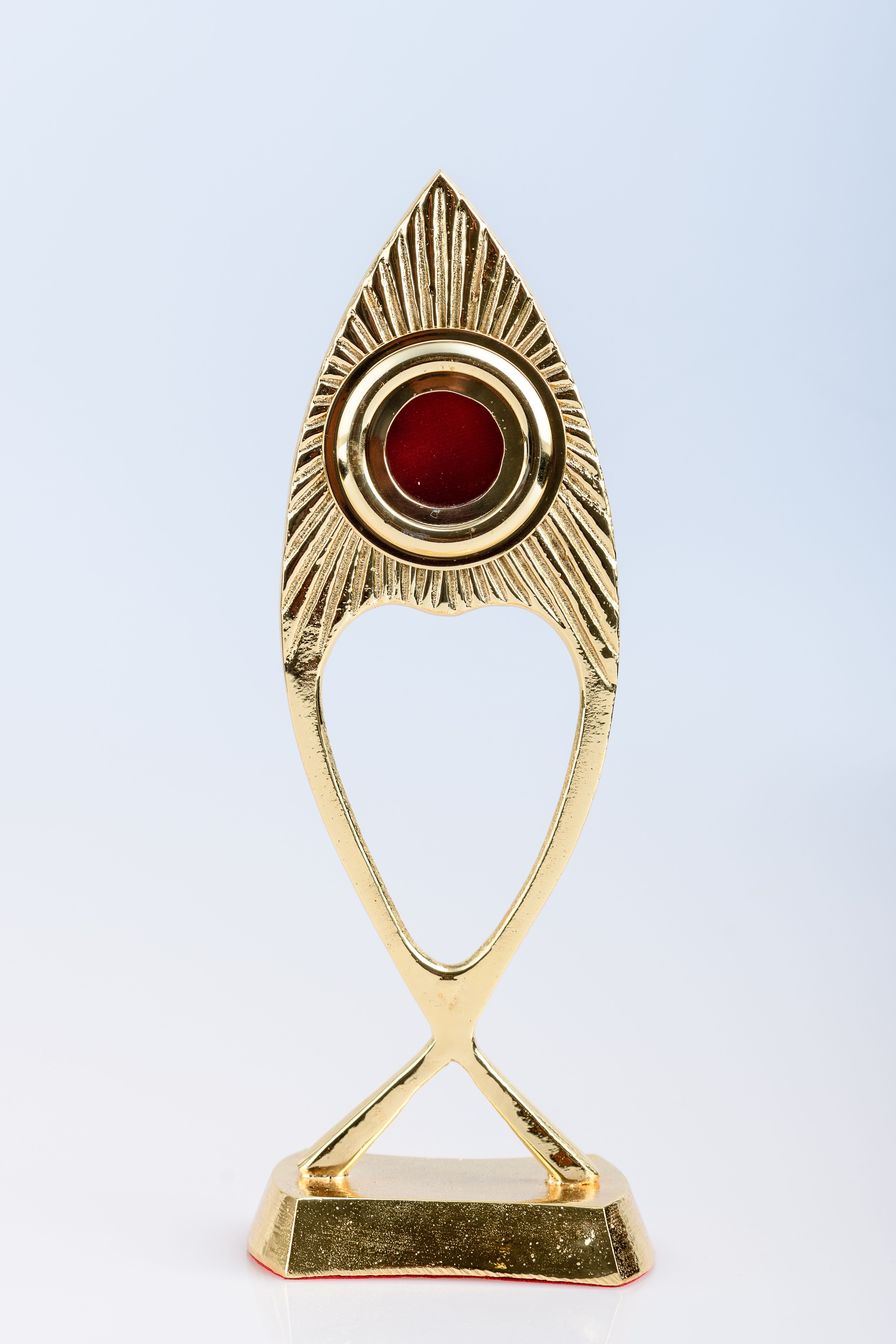 Relikwiarz pozłacany Ryba - 23 cm (21)