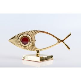 Relikwiarz pozłacany Ryba - 22 cm (22) - RELIKWIARZE - Nowość
