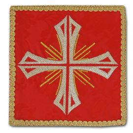 Palka haftowana czerwona - Krzyż + promienie (2) - kolor czerwony - Nowość