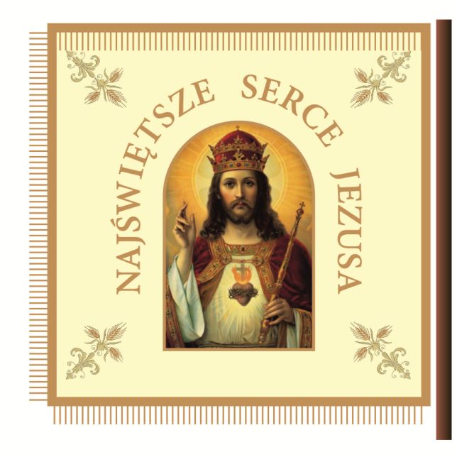 Sztandar Bractwo Serca Jezusa - drukowany