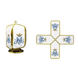 Welon na puszkę haftowany Maryjny (14) - Sukienki/Welony na puszkę - Nowość