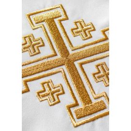 Stuła haftowana Krzyż Jerozolimski - kolory liturgiczne (46) - zdjęcie 6 - Stuła haftowana Krzyż Jerozolimski - kolory liturgiczne (46)