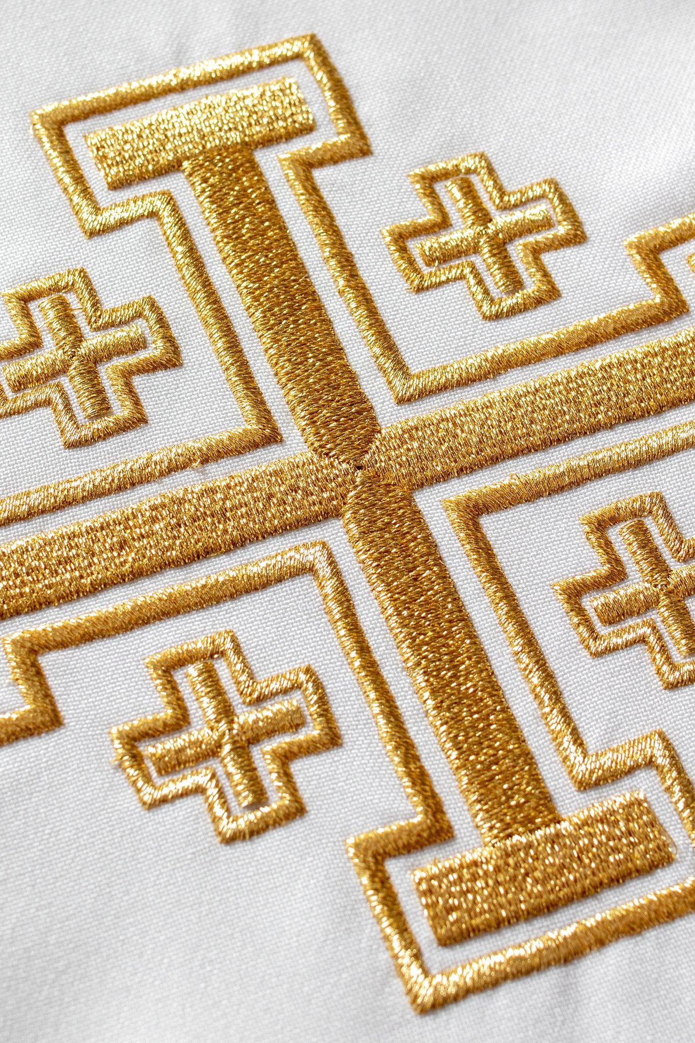 Stuła haftowana Krzyż Jerozolimski - kolory liturgiczne (46) - zdjęcie 6 - Stuła haftowana Krzyż Jerozolimski - kolory liturgiczne (46)