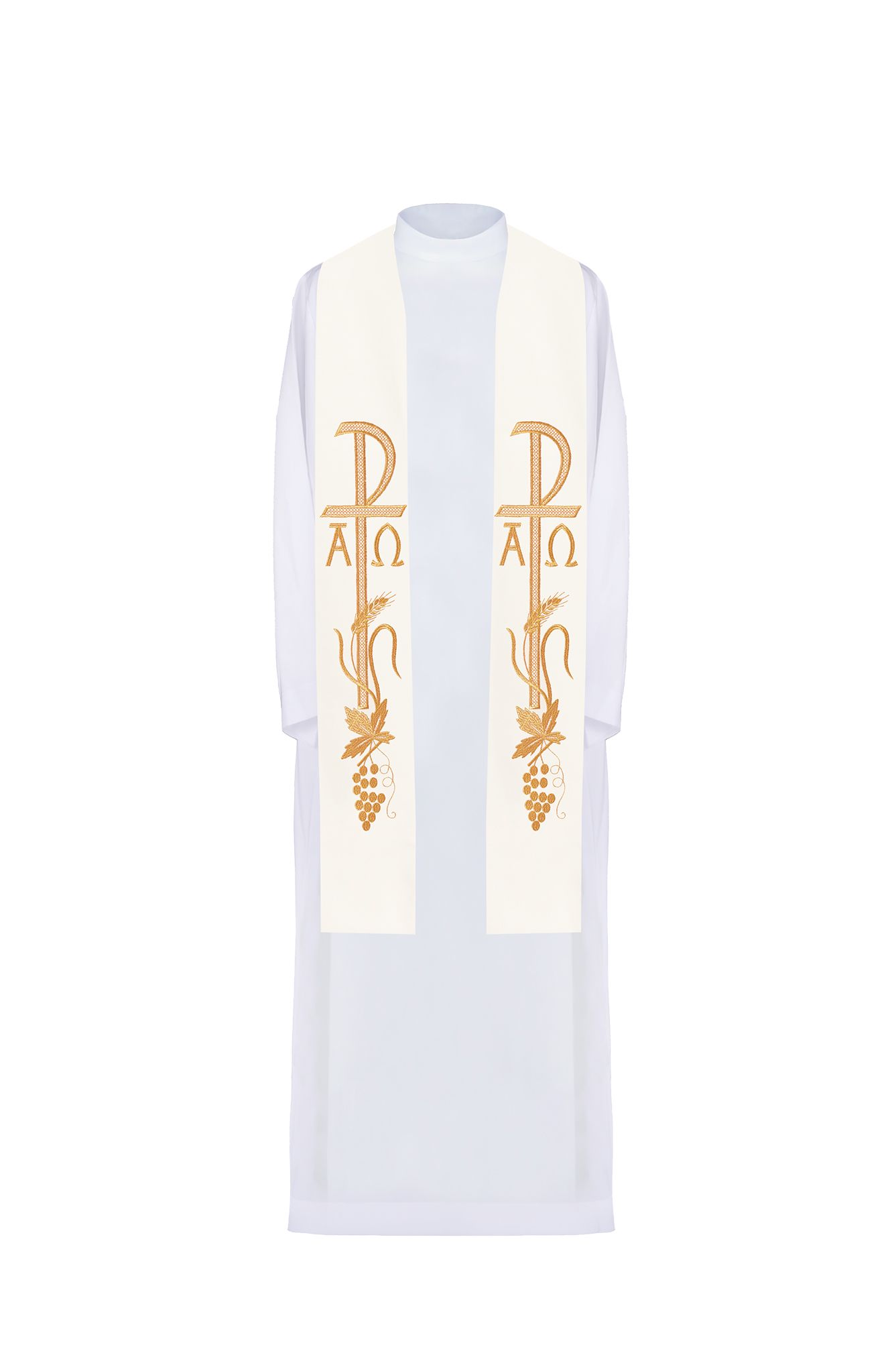 Stuła haftowana - kolory liturgiczne (75) - zdjęcie 2 - Stuła haftowana - kolory liturgiczne (75)