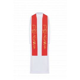 Stuła haftowana - kolory liturgiczne (75) - zdjęcie 3 - Stuła haftowana - kolory liturgiczne (75)