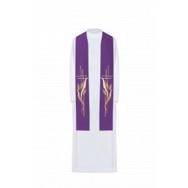Stuła haftowana - kolory liturgiczne (83) - EUCHARYSTYCZNE - Nowość