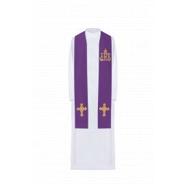 Stuła haftowana - kolory liturgiczne (157) - EUCHARYSTYCZNE - Nowość
