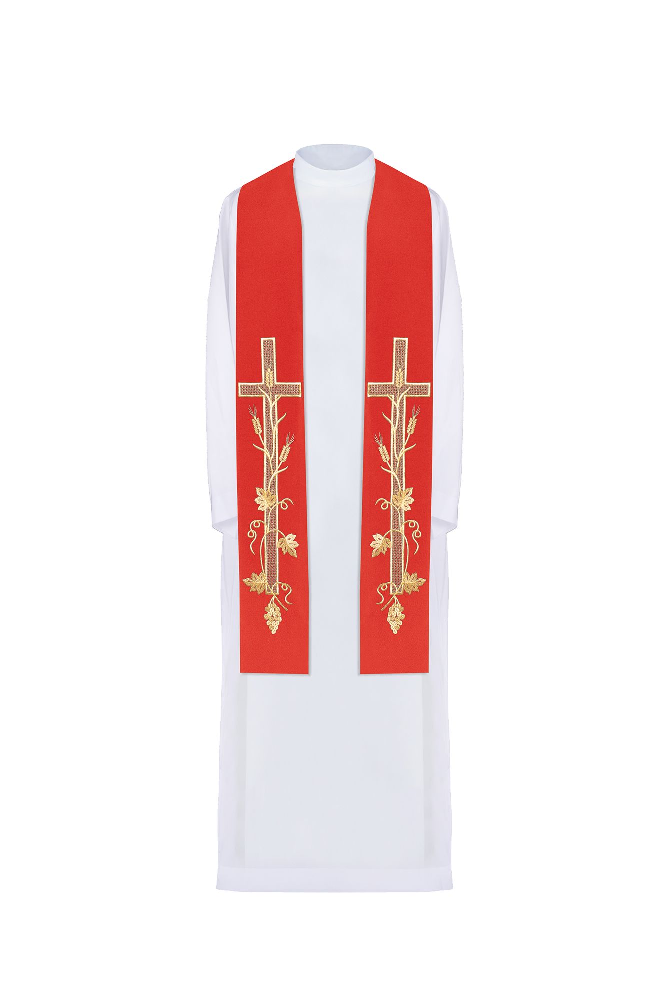 Stuła haftowana - kolory liturgiczne (72) - zdjęcie 3 - Stuła haftowana - kolory liturgiczne (72)