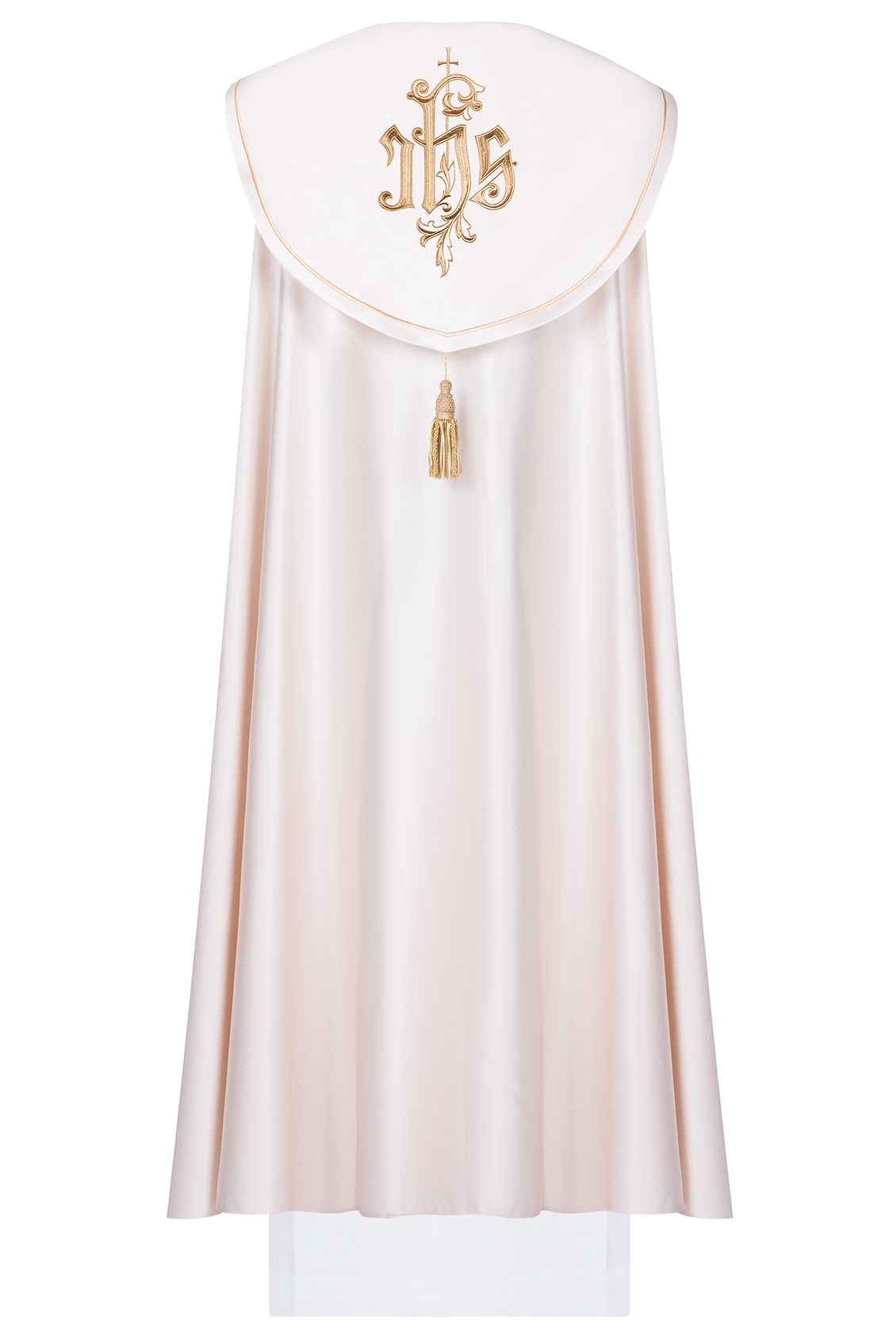 Kapa liturgiczna haftowana IHS - ecru (36) - zdjęcie 2 - Kapa liturgiczna haftowana IHS - ecru (36)