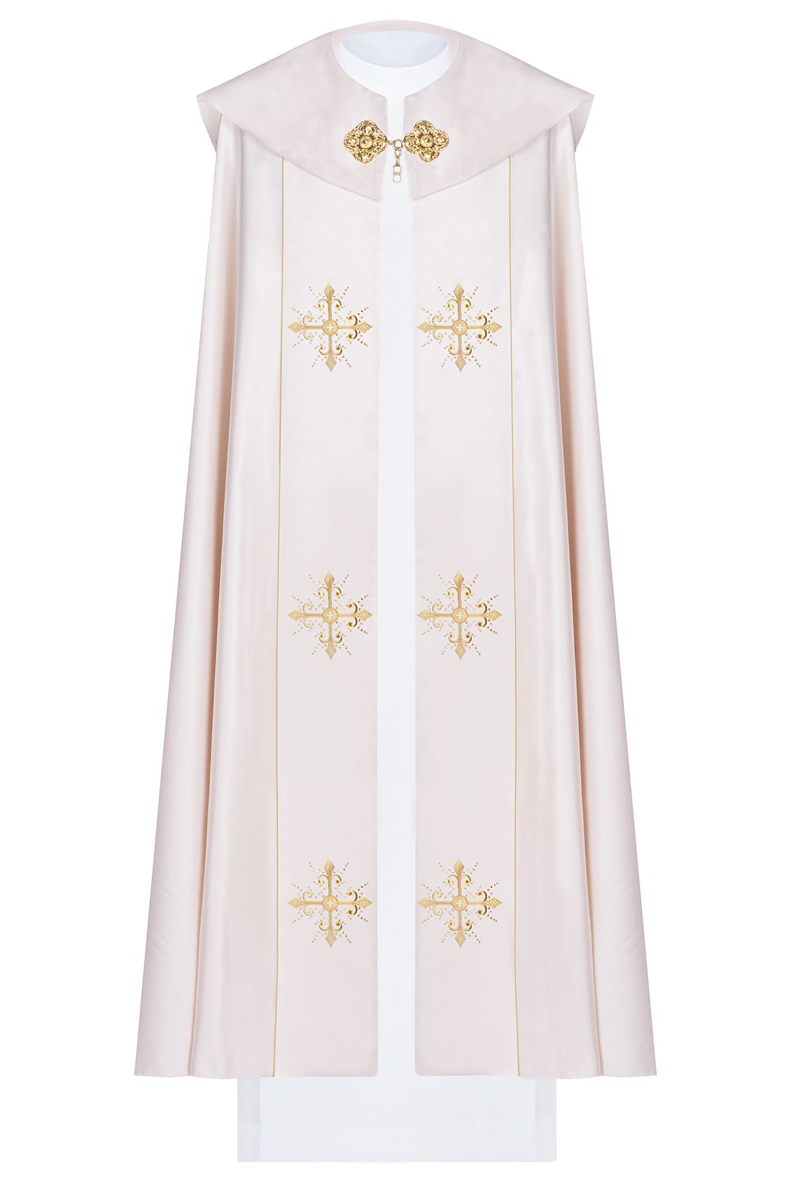 Kapa liturgiczna haftowana Krzyż - ecru (41) - zdjęcie 2 - Kapa liturgiczna haftowana Krzyż - ecru (41)