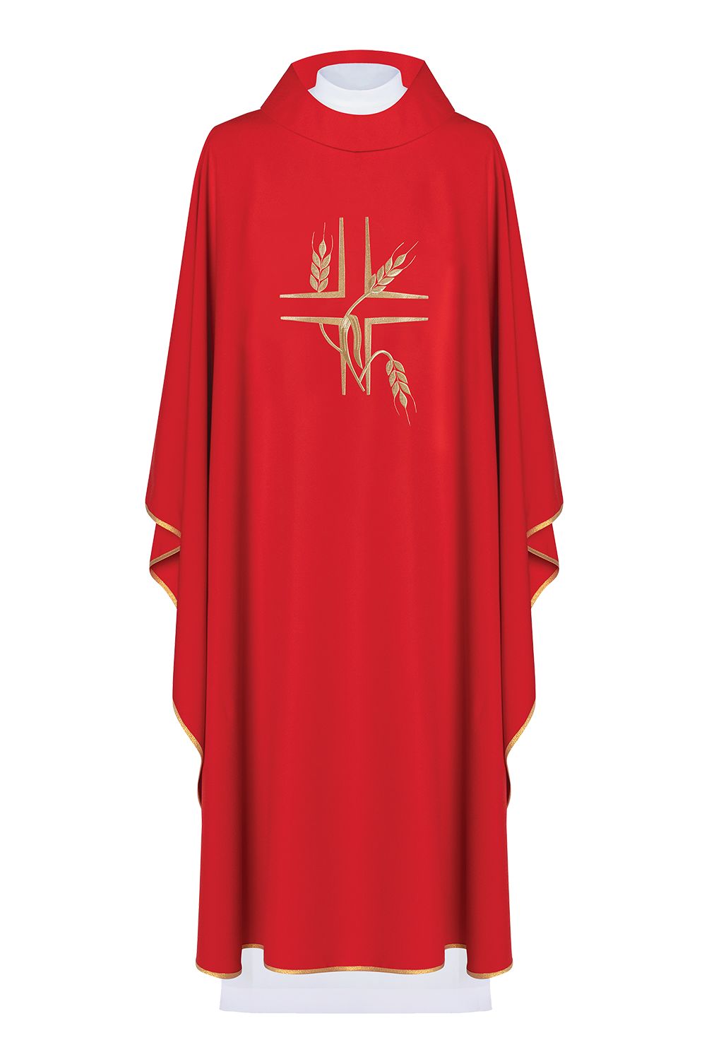 Ornat haftowany Krzyż + kłosy - kolory liturgiczne (42) - zdjęcie 3 - Ornat haftowany Krzyż + kłosy - kolory liturgiczne (42)